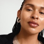 Γυναικεία Σκουλαρίκια PILGRIM DELPHINE κρίκοι με πέτρες επαργυρωμένα - Image 3