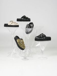 La vita Δερμάτινο σαμπό με μεταλλικά στοιχεία σε χακί - Image 2