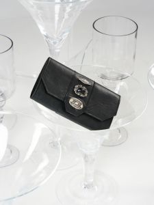 La vita Μαύρο Πορτοφόλι με αγκράφες W500