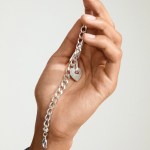 CHARM Pilgrim heart crystal pendant επαργυρωμένο - Image 4