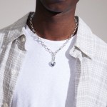 CHARM Pilgrim heart pendant επαργυρωμένο - Image 6