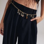 CHARM Pilgrim tiger eye pendant επιχρυσωμένο - Image 3