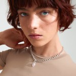 CHARM Pilgrim ροζ καρδιά χαλαζίας επαργυρωμένο - Image 3