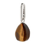 CHARM Pilgrim tiger eye pendant επαργυρωμένο