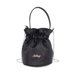 Deraggi STRAS μαύρη bucket τσάντα
