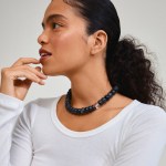 Γυναικείο Κολιέ PILGRIM ECLIPSE γκρι/μαύρο επιχρυσωμένο - Image 4