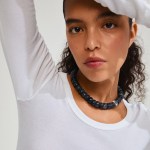 Γυναικείο Κολιέ PILGRIM ECLIPSE γκρι/μαύρο επιχρυσωμένο - Image 2