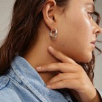 Γυναικεία Σκουλαρίκια PILGRIM EDEA κρίκοι επαργυρωμένοι - Image 3