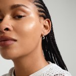 Γυναικεία Σκουλαρίκια PILGRIM EVGENIA κρίκοι επαργυρωμένοι - Image 2