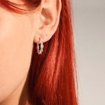 Γυναικεία Σκουλαρίκια PILGRIM NAJA στριφτοί κρίκοι επαργυρωμένα - Image 3