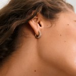 Γυναικεία Σκουλαρίκια PILGRIM TATUM small επιχρυσωμένα - Image 3