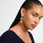 Γυναικεία Σκουλαρίκια PILGRIM TIDE heart κρεμαστά επαργυρωμένα - Image 4