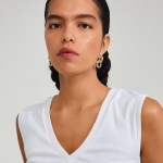 Γυναικεία Σκουλαρίκια PILGRIM AGNI κρίκοι επιχρυσωμένοι - Image 2