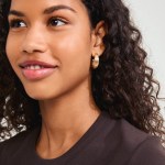 Γυναικεία Σκουλαρίκια PILGRIM ASLE κρίκοι επιχρυσωμένοι - Image 2