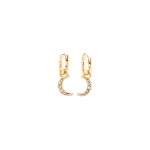 Γυναικεία Σκουλαρίκια PILGRIM EVGENIA moon επιχρυσωμένα