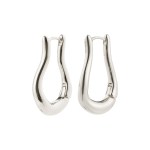 Γυναικεία Σκουλαρίκια PILGRIM UNFOLD κρίκοι επαργυρωμένοι