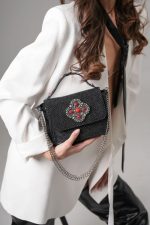 La vita Δερμάτινη Τσάντα Ώμου – TANGO OBSIDIAN