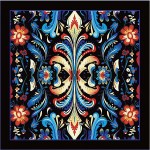 VIND.gr Μαντήλι 70×70, damask pattern σε electric και orange ANDIE