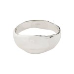 Γυναικείo Βραχιόλι PILGRIM SPARKLE φαρδύ bangle επαργυρωμένο