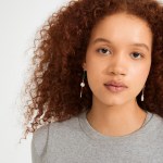 Γυναικεία Σκουλαρίκια PILGRIM SENSE με πέτρες πολύχρωμες επιχρυσωμένα - Image 2