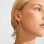 Γυναικεία Σκουλαρίκια PILGRIM SOUL κρικάκια επιχρυσωμένα με πέτρες - Image 3