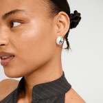 Γυναικεία Σκουλαρίκια PILGRIM SPARKLE καρφωτά επαργυρωμένα - Image 3