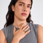 Γυναικείo Δαχτυλίδι PILGRIM NOVA επιχρυσωμένο 3 σε 1 - Image 2